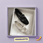 The Shoe Studios - CHARLOTTE - Rounded Mesh-Toe Flats - LT19L