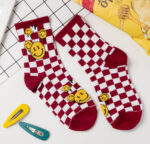 Korean Socks - Smile Checkered Socks - Korea - Image 9