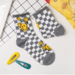 Korean Socks - Smile Checkered Socks - Korea - Image 7