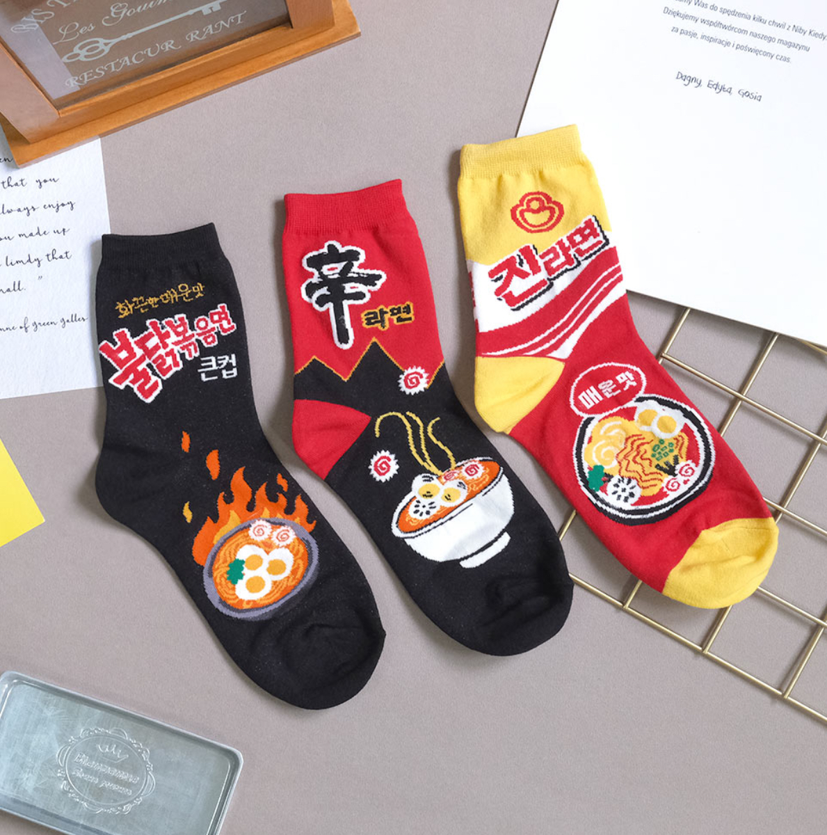 IMG_E6263 Korean Socks - Ramen Noodle Socks - Iconic Socks - Image 1
