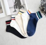 Korean Socks - Varsity Plain Semi-Ankle - Iconic Socks