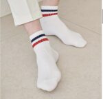 Korean Socks - Varsity Plain Semi-Ankle - Iconic Socks - Image 2