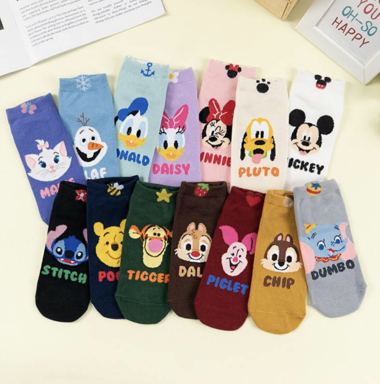 IMG_E3472 Korean Socks - Disney Ankle Word New Socks - Korea - Image 1
