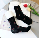 Korean Socks - Flower Leaf Scattered Socks - Iconic Socks - Image 3