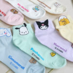 Korean Socks - Sanrio Semi Mid Colored Socks - Korea - Image 12