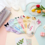 Korean Socks - Sanrio Semi Mid Colored Socks - Korea - Image 2