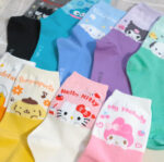 Korean Socks - Sanrio Semi Mid Colored Box Socks - Korea - Image 14