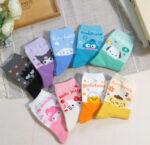 Korean Socks - Sanrio Semi Mid Colored Box Socks - Korea - Image 13