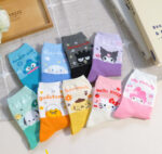 Korean Socks - Sanrio Semi Mid Colored Box Socks - Korea - Image 10