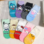 Korean Socks - Sanrio Ankle Word Socks - Korea