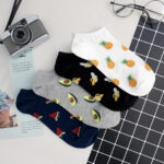 Korean Socks - Fruit Avocado Ankle Scattered Socks - Iconic Socks