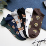 Korean Socks - Animal Tiger Bear Ankle Scattered Socks - Iconic Socks